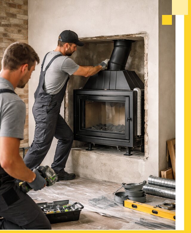 Установка каминных топок в Нижневартовске: монтаж, подключение