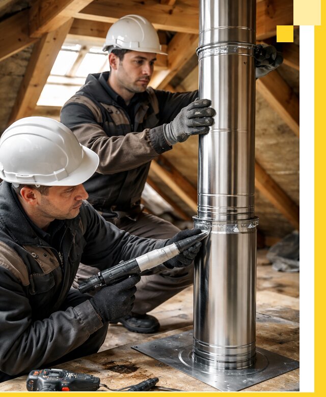 Монтаж дымоходов для каминов в Нижневартовске с гарантией качества