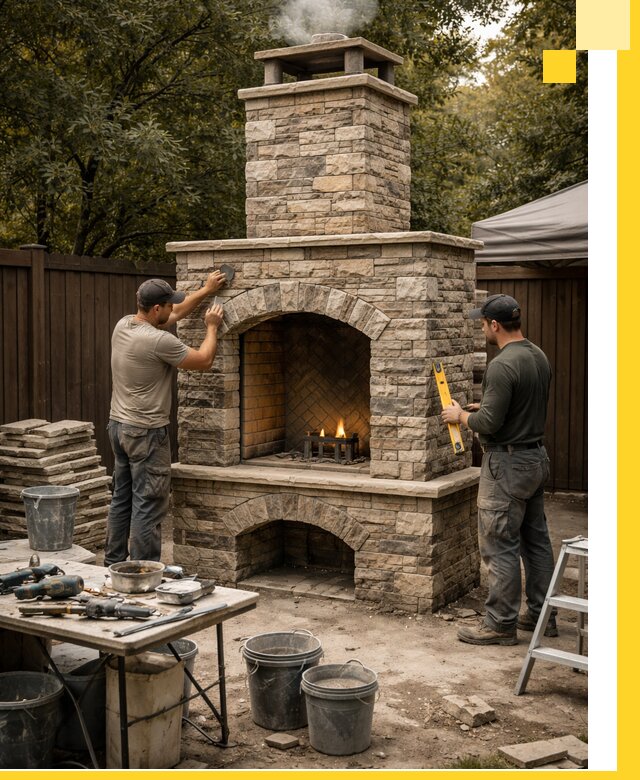 Проектирование и установка уличных каминов в Нижневартовске