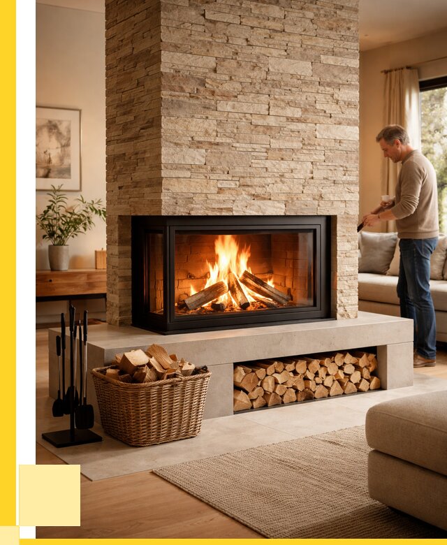 Дровяной камин под ключ в Нижневартовске от 207200 р. | ЭриданНжт