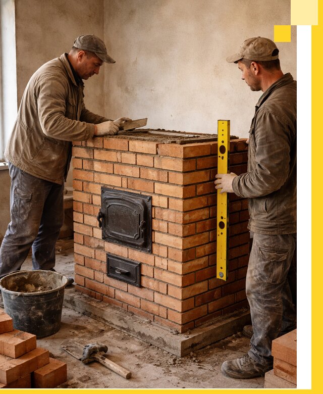 Отопительные печи под ключ в Нижневартовске, установка и сборка