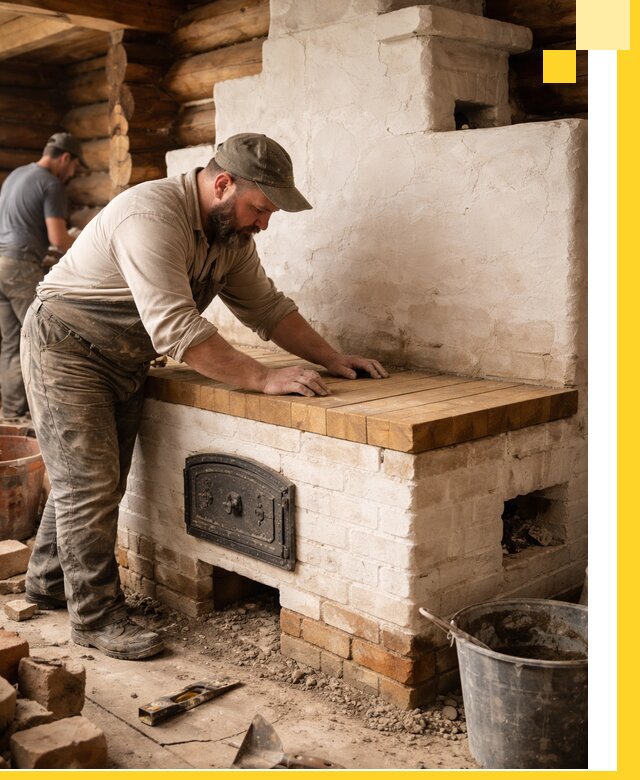 Проектирование и установка русской печи с лежанкой в Нижневартовске