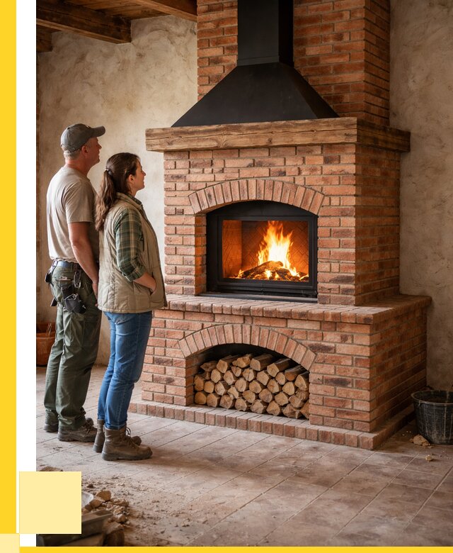 Печи камины из кирпича в Нижневартовске от 124320 р. | ЭриданНжт