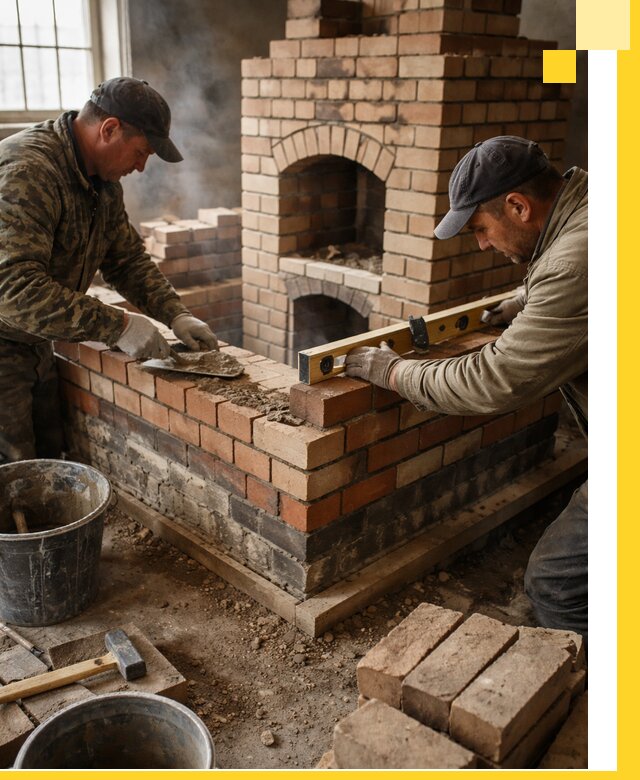 Изготовление и монтаж печей и каминов из кирпича в Нижневартовске