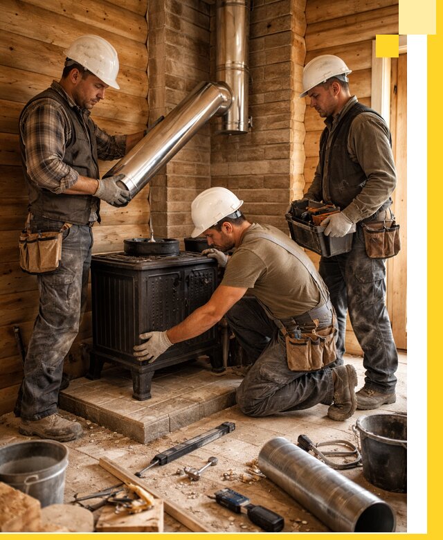 Профессиональный монтаж банных печей и дымоходов в Нижневартовске