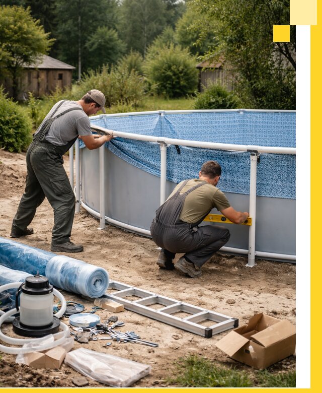 Установка и монтаж каркасных бассейнов в Нижневартовске под ключ