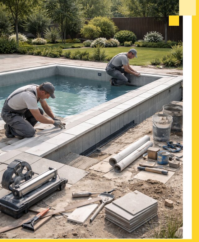 Строительство открытых бассейнов под ключ в Нижневартовске профессионально