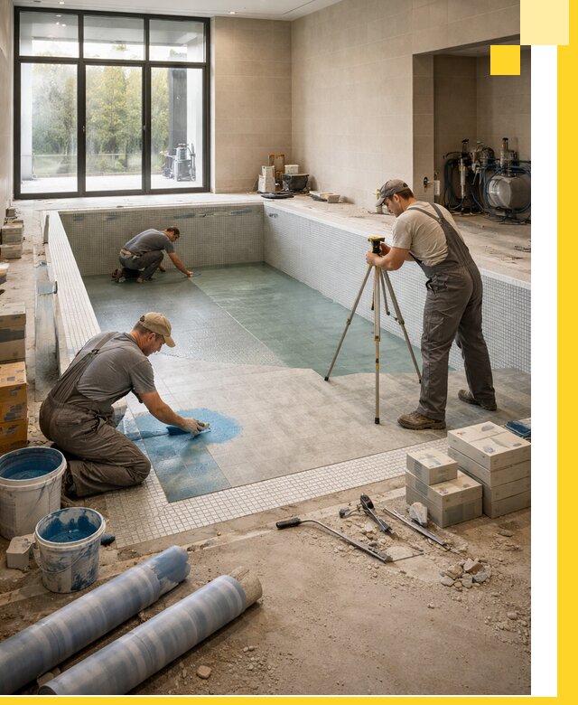 Проект и строительство закрытых бассейнов в Нижневартовске под ключ