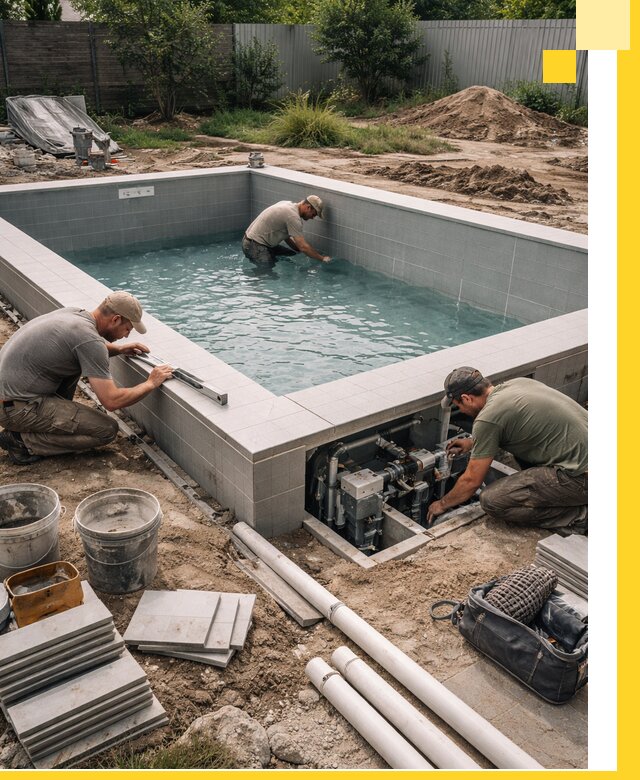 Строительство и монтаж бассейнов для дачи под ключ в Нижневартовске