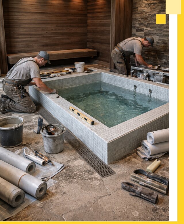 Установка и строительство бассейнов для сауны в Нижневартовске