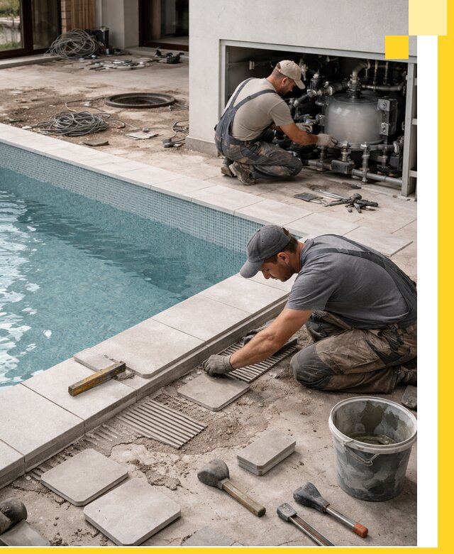 Строительство и монтаж бассейнов в коттедже в Нижневартовске