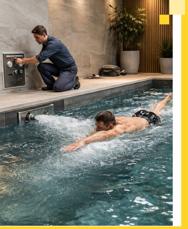 Проектирование и монтаж бассейнов с противотоком в Нижневартовске