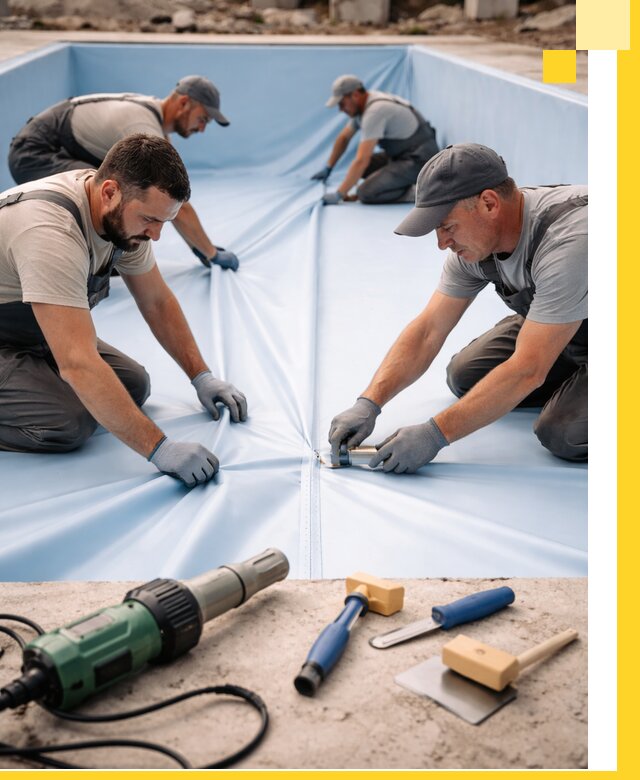 ПВХ пленка для бассейнов с монтажом и гарантией в Нижневартовске