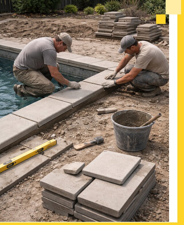 Установка и изготовление копингового камня для бассейнов в Нижневартовске