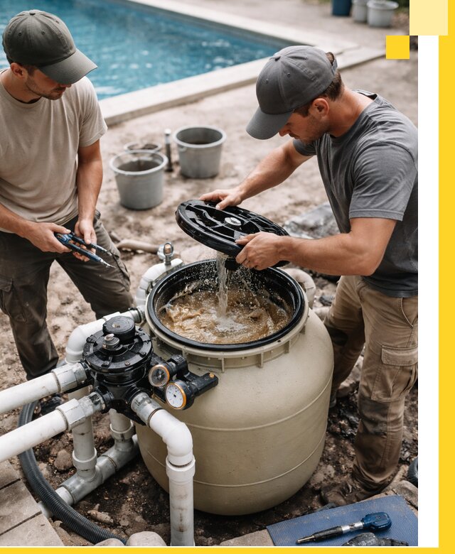 Установка и обслуживание песочных фильтров для бассейнов в Нижневартовске