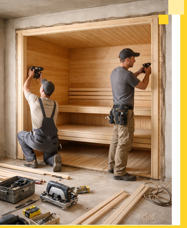 Монтаж саун под ключ в Нижневартовске — проектирование и установка