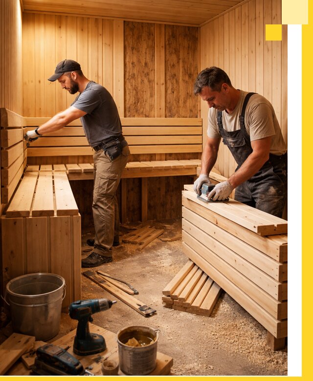 Профессиональный комплексный ремонт саун под ключ в Нижневартовске