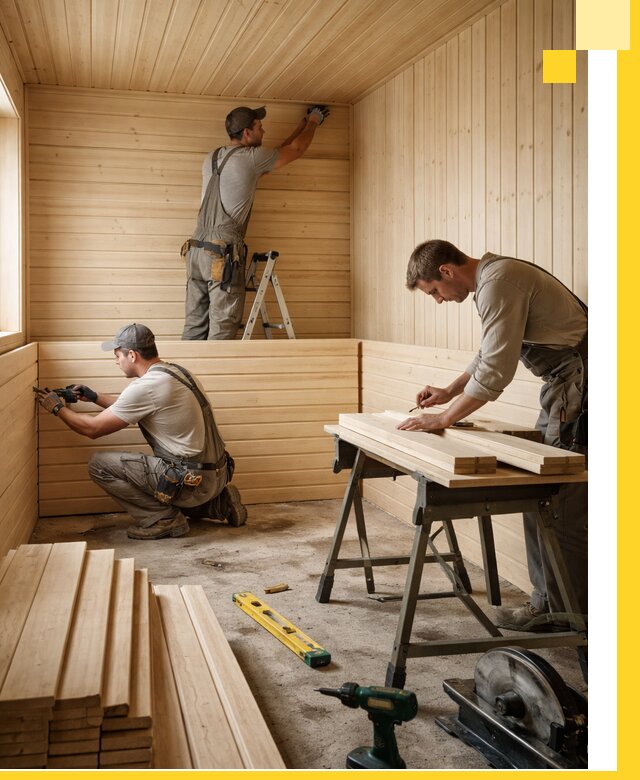 Обшивка саун в Нижневартовске из натуральной древесины под ключ