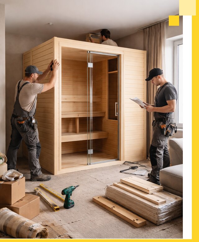 Установка и благоустройство саун в квартире в Нижневартовске