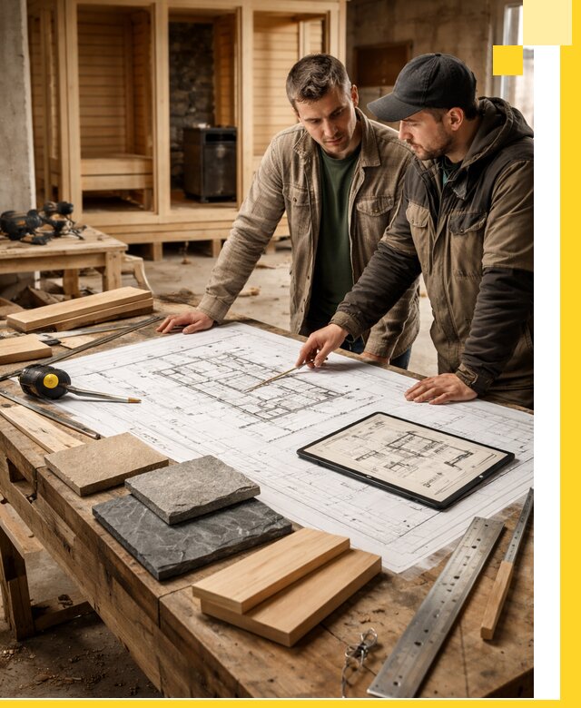 Проекты бань под ключ и планы строительства в Нижневартовске