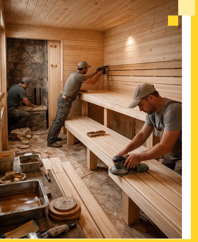 Профессиональная отделка бань в Нижневартовске под ключ, с гарантией