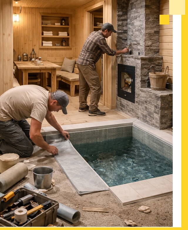 Строительство бань с комнатой отдыха под ключ в Нижневартовске