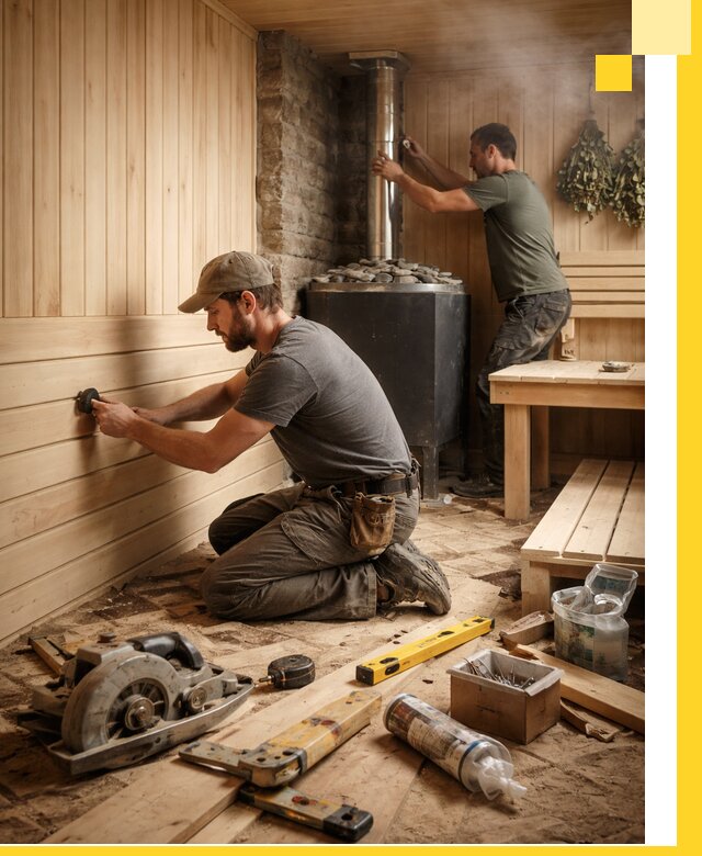 Полное строительство и оснащение парных под ключ в Нижневартовске