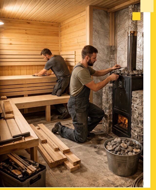 Дизайн и строительство интерьеров бань под ключ в Нижневартовске