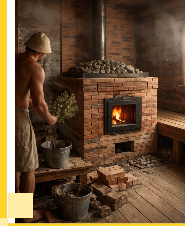 Кирпичные банные печи в Нижневартовске от 93240 р. | ЭриданНжт