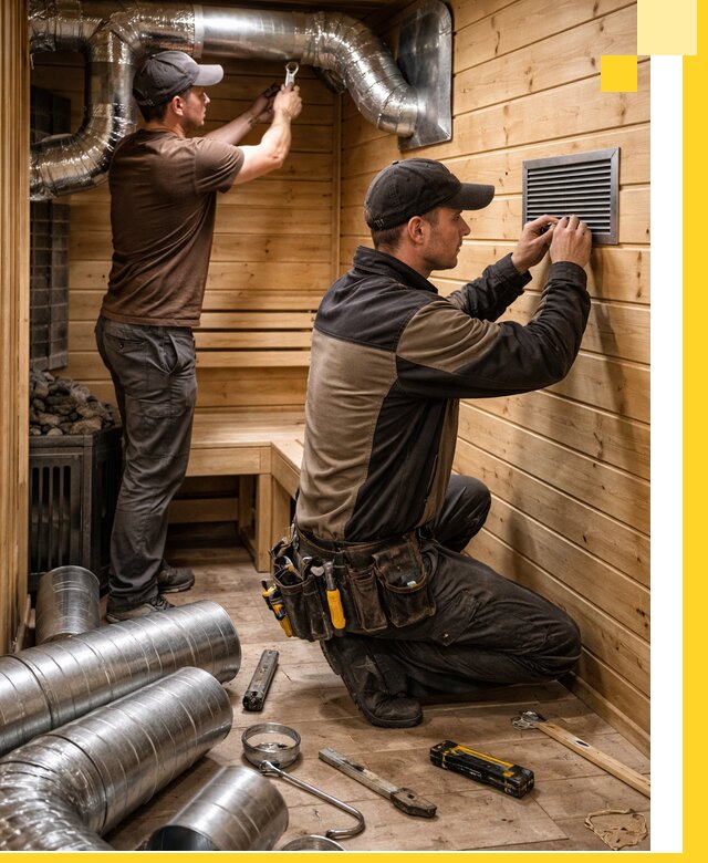 Проектирование и монтаж вентиляции бани в Нижневартовске под ключ