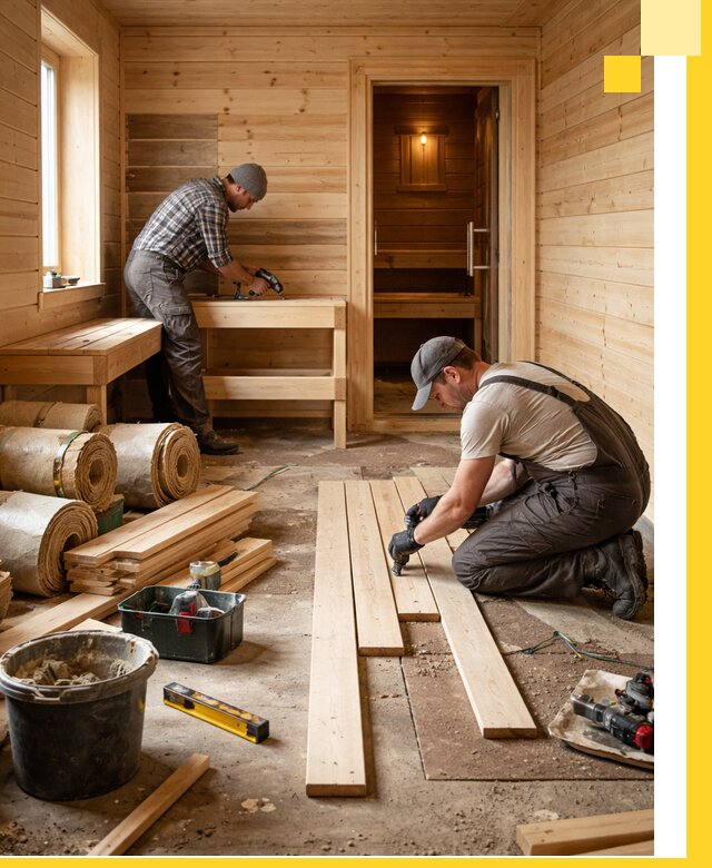 Индивидуальный проект бани с комнатой отдыха под ключ в Нижневартовске