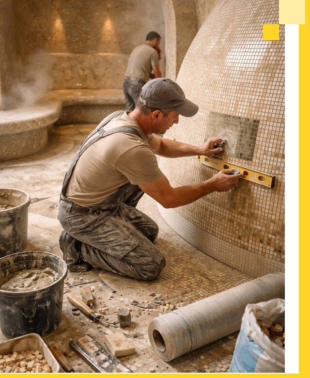 Хамам под ключ в Нижневартовске: проектирование, строительство, отделка