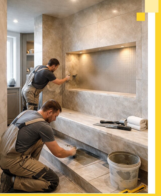 Профессиональное строительство хамама в квартире в Нижневартовске