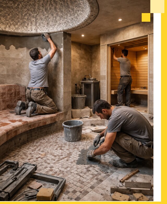 Проект и строительство хамама бани и сауны под ключ в Нижневартовске