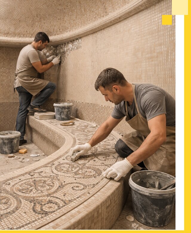 Плитка для хамама в Нижневартовске, укладка, подбор и поставка